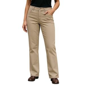 Bogari Designed in Italy Women's Cotton Pants Beige Size‎ 14